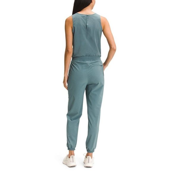 The North Face Women Elastic Waist Never Stop Wearing Jumpsuit Sz XL Goblin Blue - Picture 2 of 6